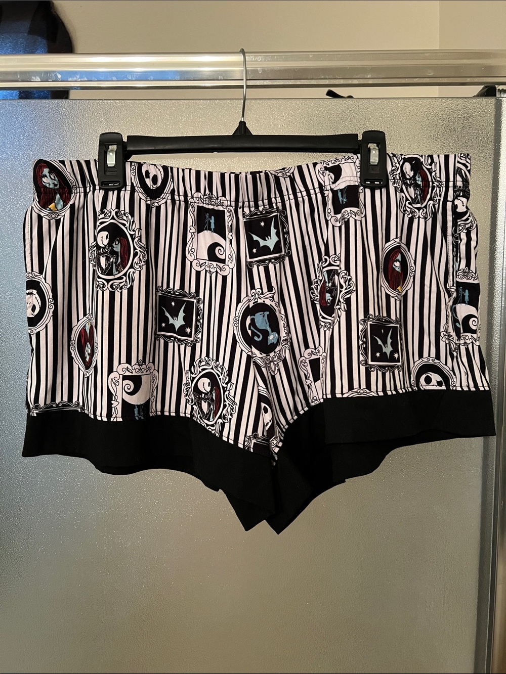 The Nightmare Before Christmas Striped Short-Sleeve Pajama set - Black/White - Picture 6 of 8